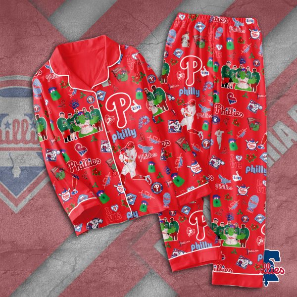 Philadelphia Phillies Button Down Pajamas Set – TANTN 2813