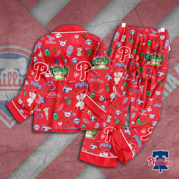 Philadelphia Phillies Button Down Pajamas Set – TANTN 2813