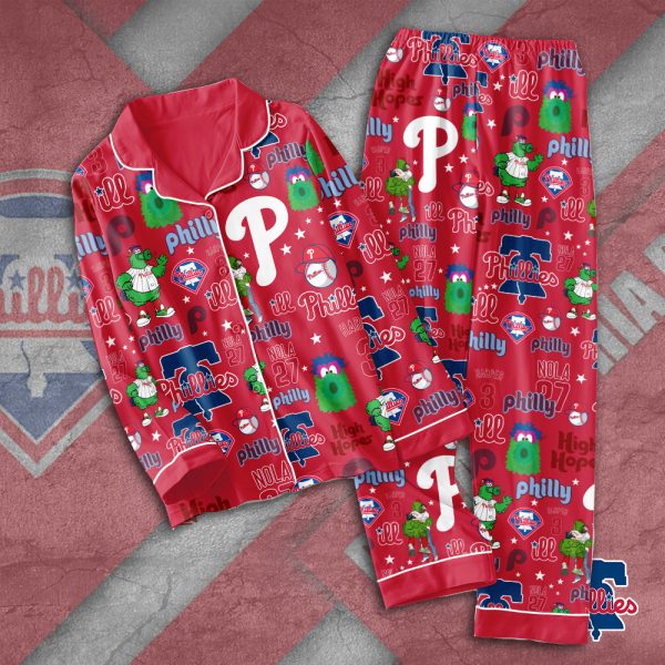 Philadelphia Phillies Button Down Pajamas Set – TANTN 2814