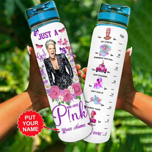 Personalized P!nk Tracker Bottle - VANDH 1364