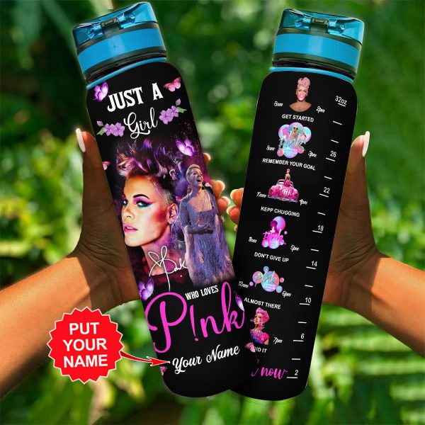 Personalized P!nk Tracker Bottle - VANDH 1365