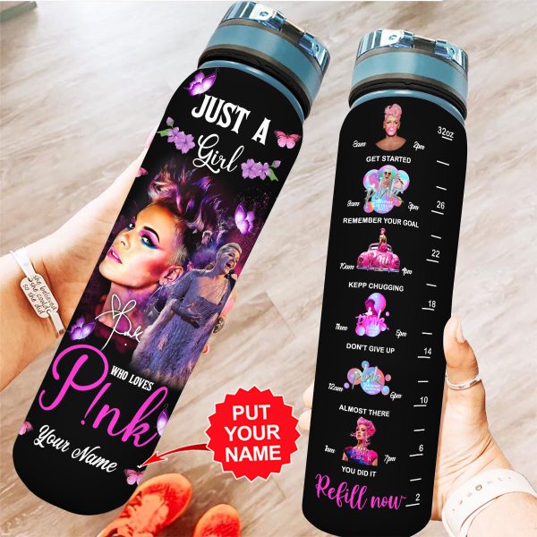 Personalized P!nk Tracker Bottle - VANDH 1365