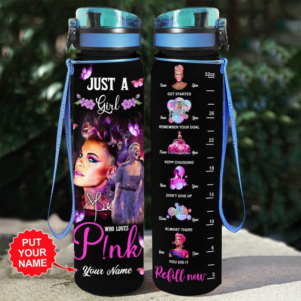 Personalized P!nk Tracker Bottle - VANDH 1365