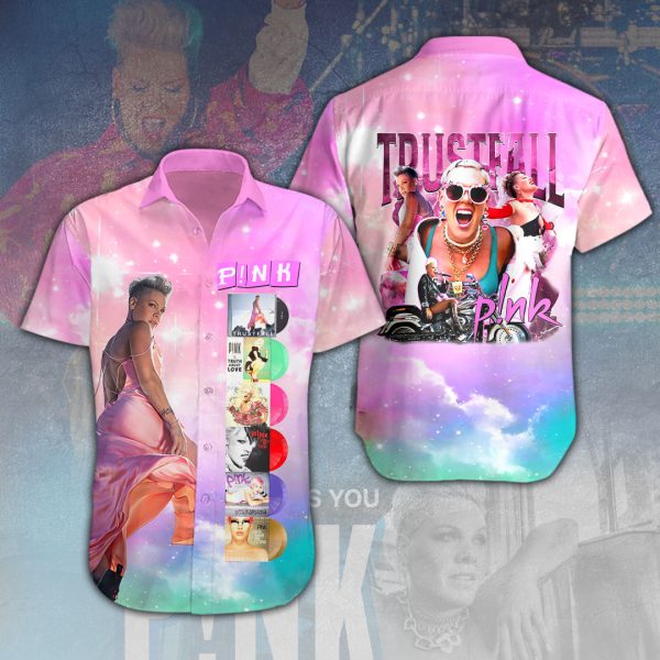 P!nk Short Sleeve Dress Shirt - VANDH 1242