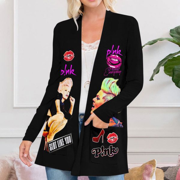 P!nk Women's Patch Pocket Cardigan - VANDH 1430