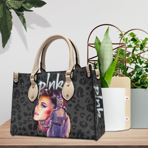 P!nk Leather HandBag - VANDH 1443
