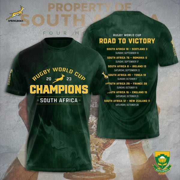 South Africa National Rugby Union Team Springboks 3D Apparel - TANTN 2954