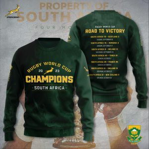 South Africa National Rugby Union Team Springboks 3D Apparel - TANTN 2954
