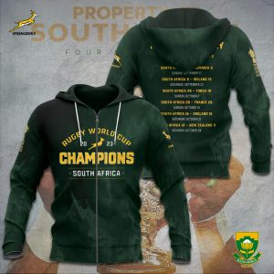 South Africa National Rugby Union Team Springboks 3D Apparel - TANTN 2954