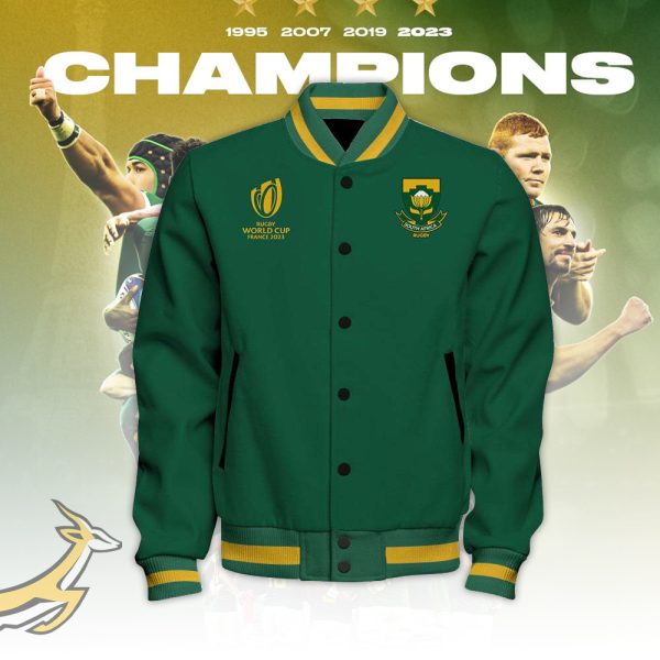 South Africa National Rugby Union Team Springboks Varsity Jacket - TANTN 2973