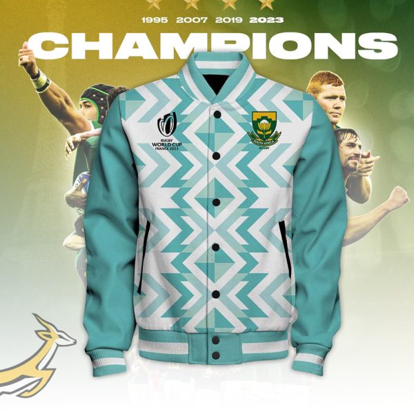 South Africa National Rugby Union Team Springboks Varsity Jacket - TANTN 2974