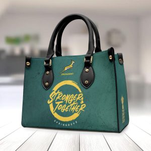 South Africa National Rugby Union Team Springboks Leather HandBag - TANTN 2997