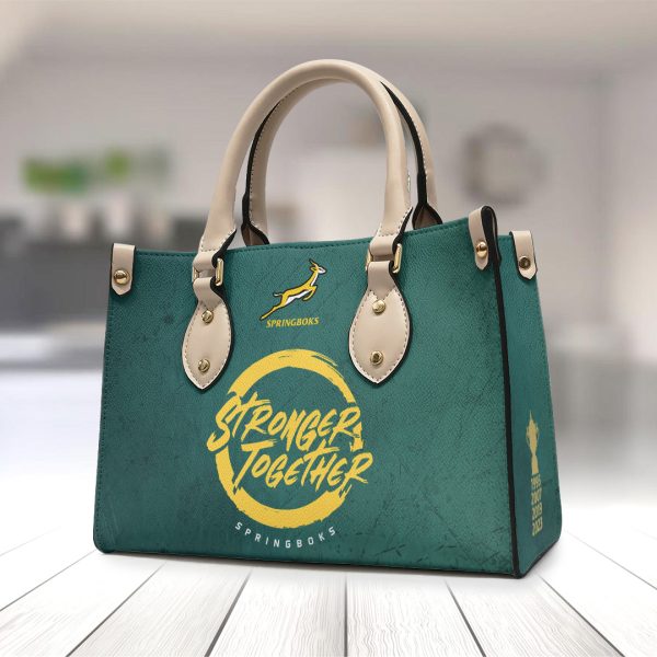 South Africa National Rugby Union Team Springboks Leather HandBag - TANTN 2997
