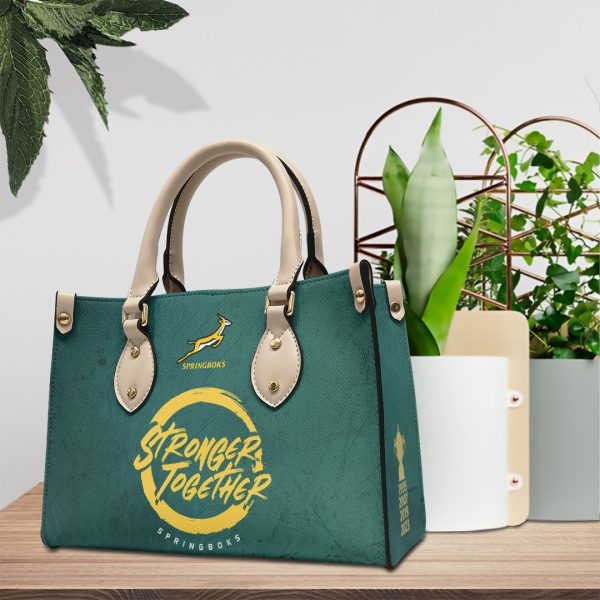 South Africa National Rugby Union Team Springboks Leather HandBag - TANTN 2997