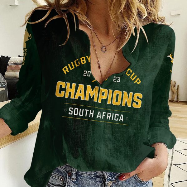 South Africa National Rugby Union Team Springboks 3D Linen Shirt - TANTN 2979