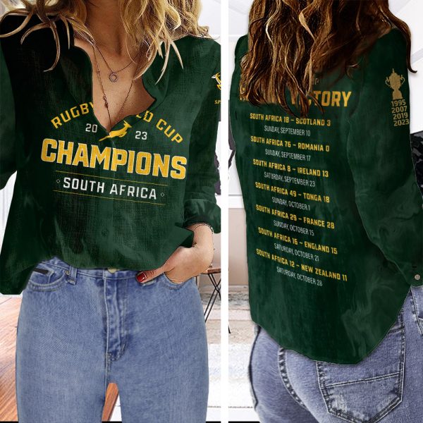 South Africa National Rugby Union Team Springboks 3D Linen Shirt - TANTN 2979