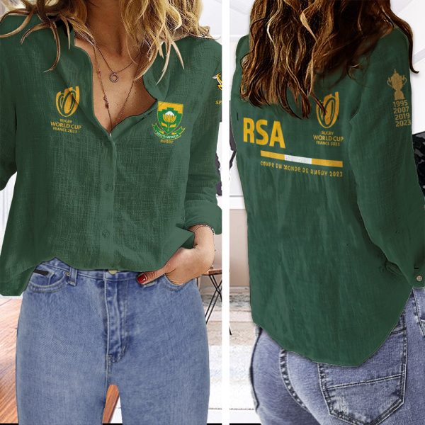 South Africa National Rugby Union Team Springboks 3D Linen Shirt - TANTN 2980