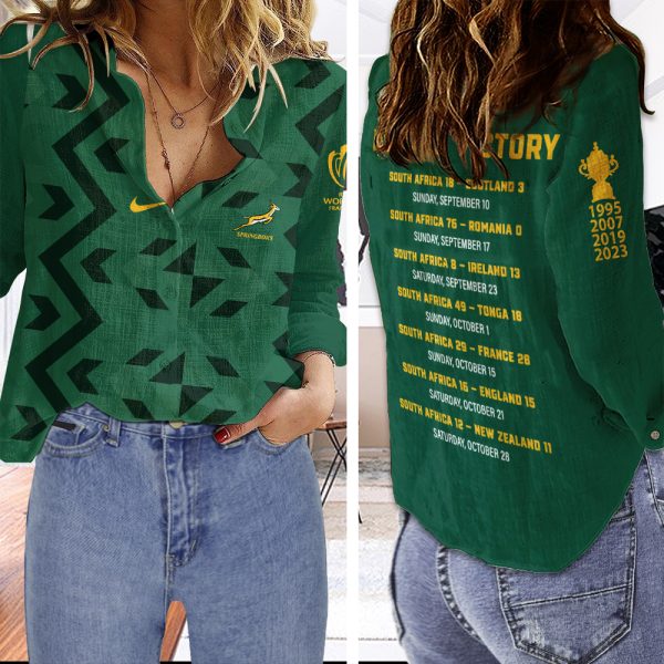 South Africa National Rugby Union Team Springboks 3D Linen Shirt - TANTN 2982