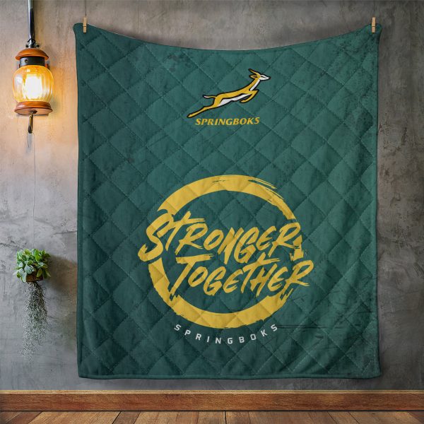 South Africa National Rugby Union Team Springboks Quilt Blanket - TANTN 2996