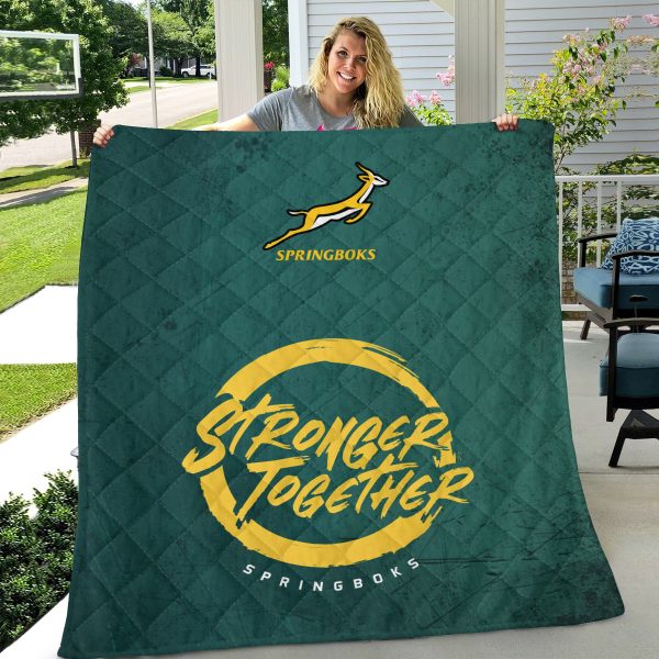 South Africa National Rugby Union Team Springboks Quilt Blanket - TANTN 2996