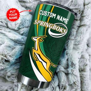 Personalized South Africa National Rugby Union Team Springboks Tumbler Cup - VANDH 1461
