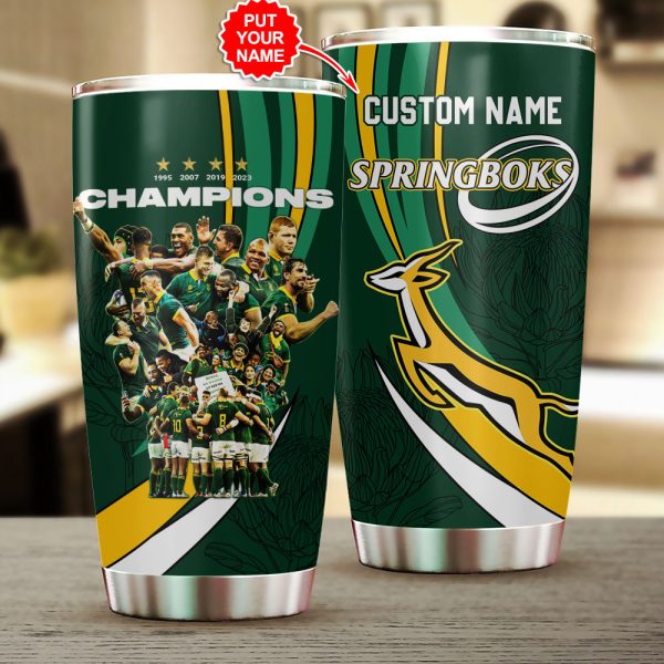 Personalized South Africa National Rugby Union Team Springboks Tumbler Cup - VANDH 1461