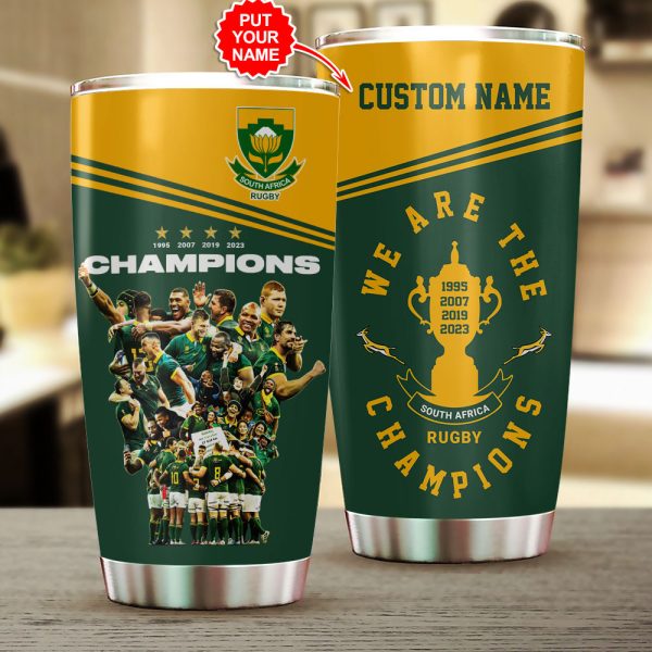 Personalized South Africa National Rugby Union Team Springboks Tumbler Cup - VANDH 1469