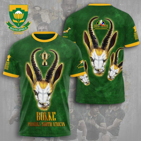 South Africa National Rugby Union Team Springboks 3D Apparel - VANDH 1478