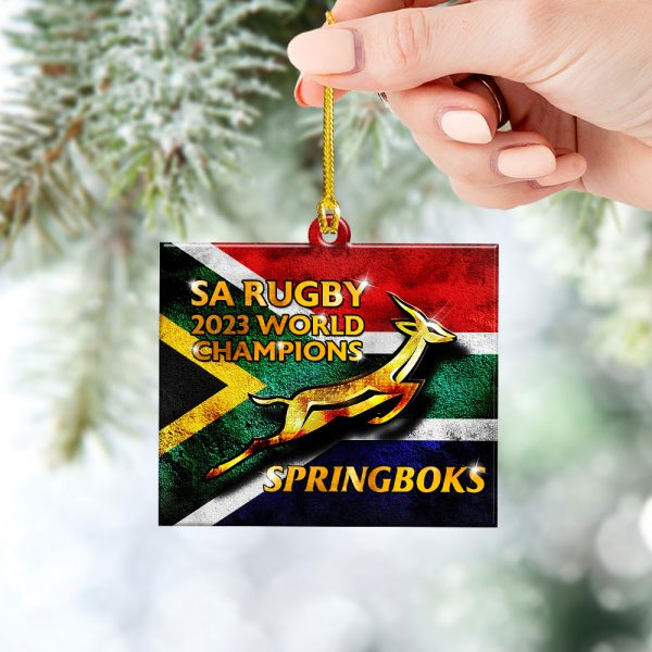 South Africa National Rugby Union Team Springboks Custom Shape 2-sided Acrylic Ornament - VANDH 1468