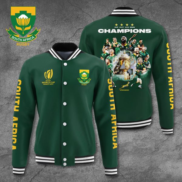 South Africa National Rugby Union Team Springboks Varsity Jacket - VANDH 1480