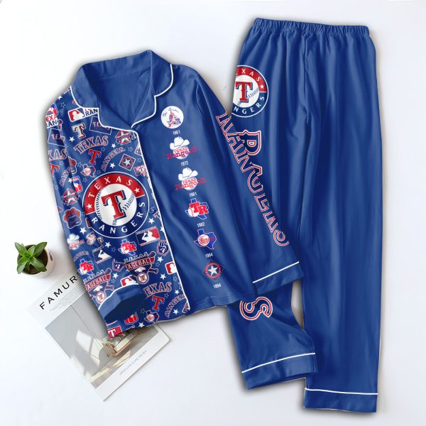 Texas Rangers Button Down Pajamas Set – TANTN 2913