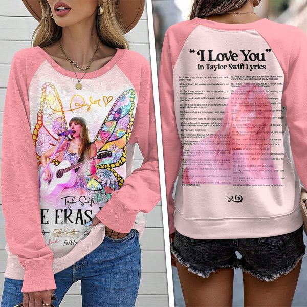 Taylor Swift Round Neck Raglan Sleeve Sweatshirt – VANDH 1398