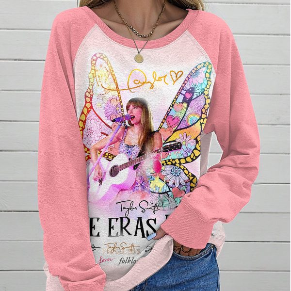 Taylor Swift Round Neck Raglan Sleeve Sweatshirt – VANDH 1398