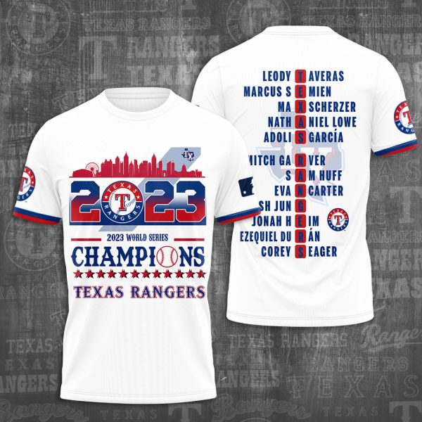 Texas Rangers 3D Apparel - NGHIAVT 0862