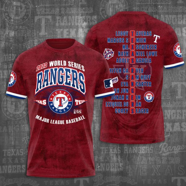 Texas Rangers 3D Apparel - NGHIAVT 0864