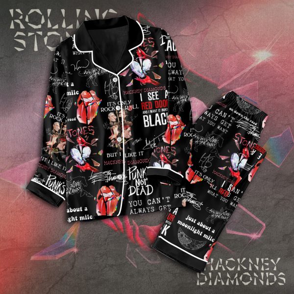 The Rolling Stones Button Down Pajamas Set – TANTN 2581