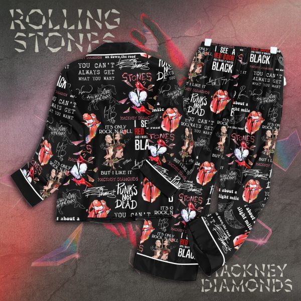 The Rolling Stones Button Down Pajamas Set – TANTN 2581