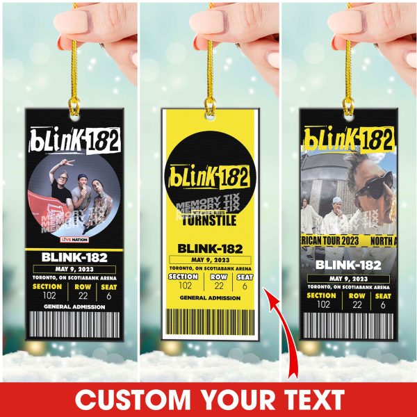 Personalizd 3PCS Blink-182 2-Side Printed Acrylic Ornament Set - VANDH 1267