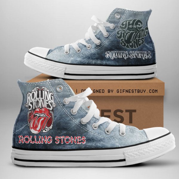 The Rolling Stones High Top Canvas Shoes - ANHNV 3309
