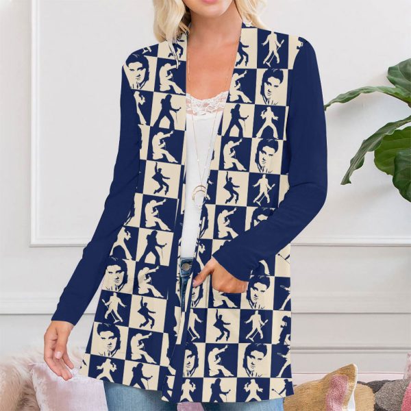 Elvis Presley Women's Patch Pocket Cardigan - NGHIAVT 0909