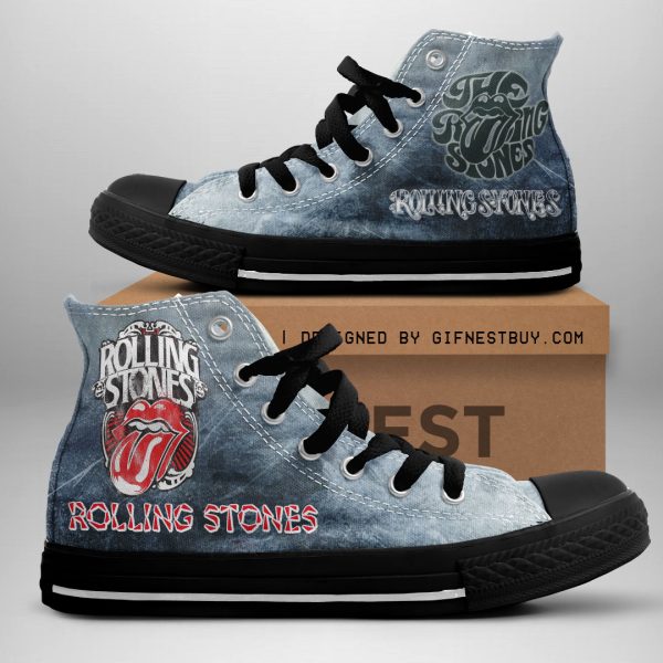 The Rolling Stones High Top Canvas Shoes - ANHNV 3309