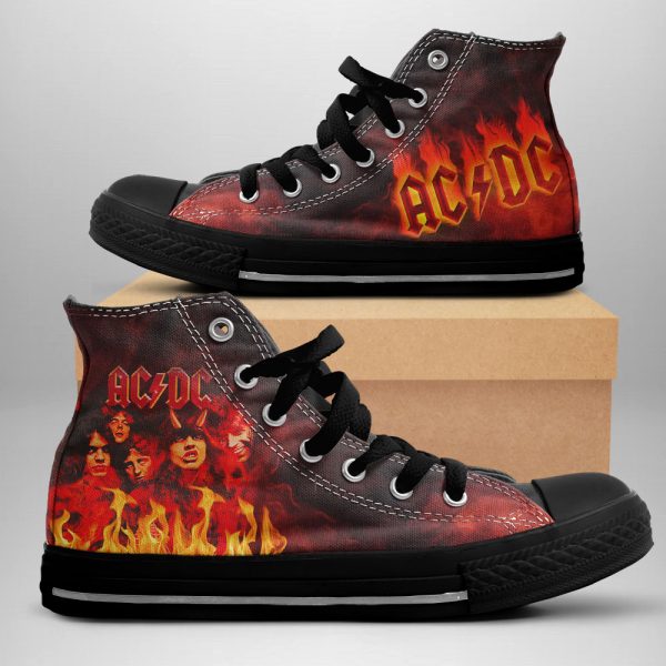 Rock Music High Top Canvas Shoes - NGHIAVT 1077
