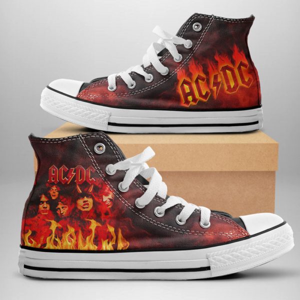 Rock Music High Top Canvas Shoes - NGHIAVT 1077