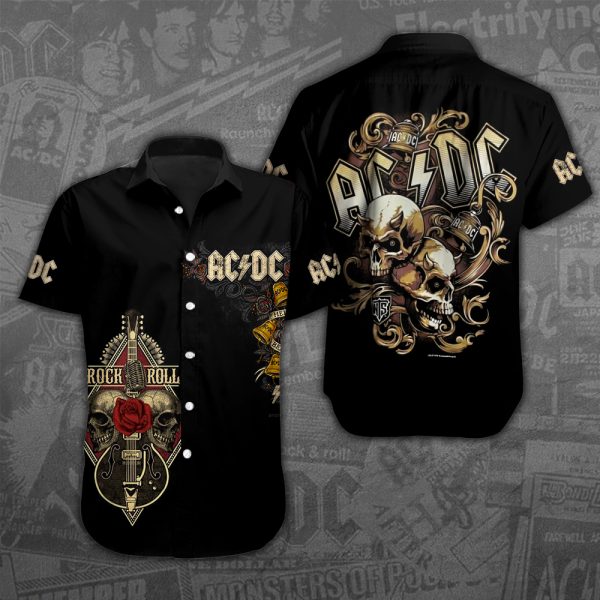 Rock Music Short Sleeve Dress Shirt - ANHNV 3209