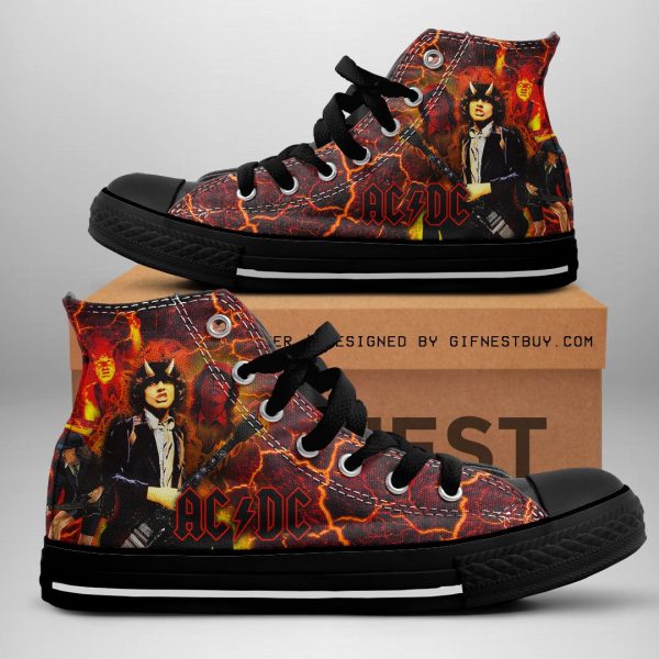 Rock Music High Top Canvas Shoes - NGHIAVT 1078