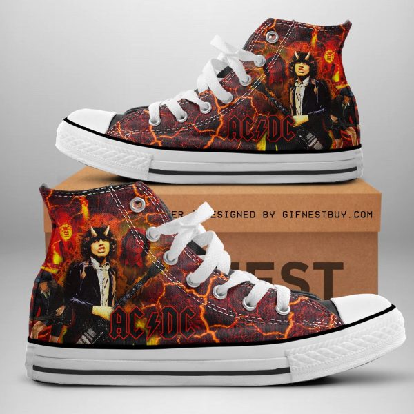 Rock Music High Top Canvas Shoes - NGHIAVT 1078