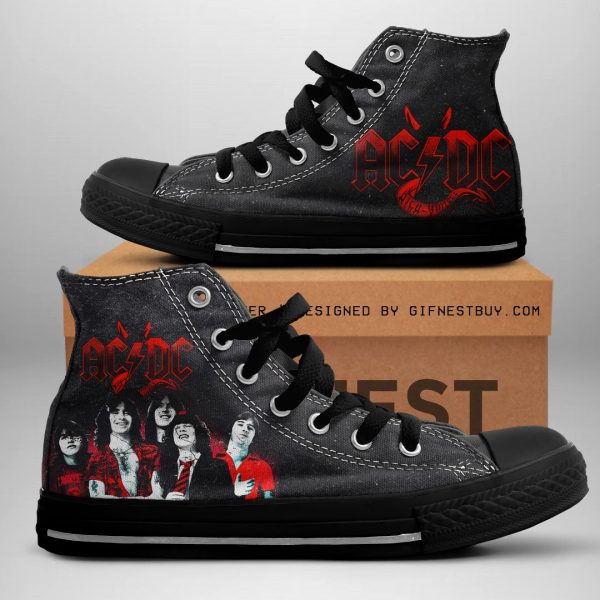Rock Music High Top Canvas Shoes - NGHIAVT 1079