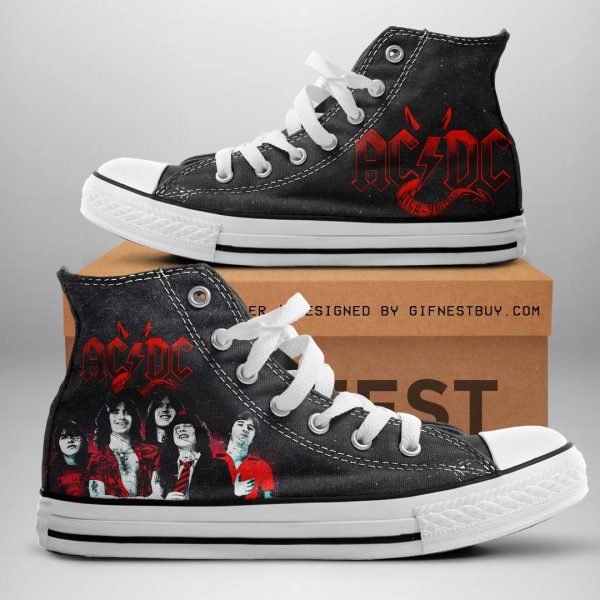Rock Music High Top Canvas Shoes - NGHIAVT 1079