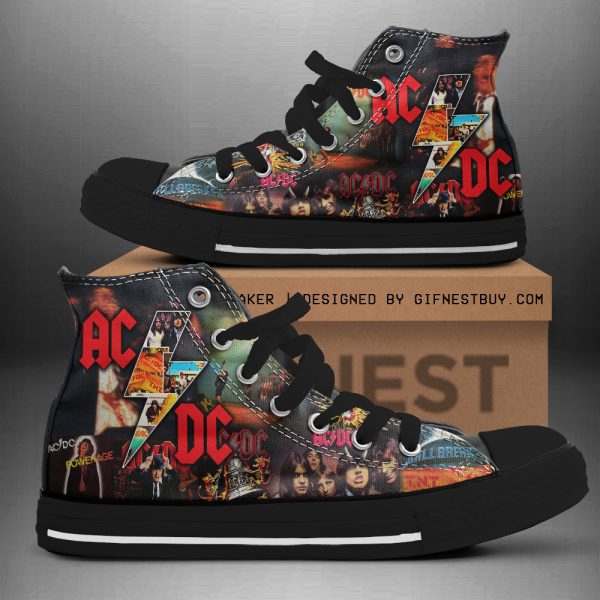 Rock Music High Top Canvas Shoes - ANHNV 3327