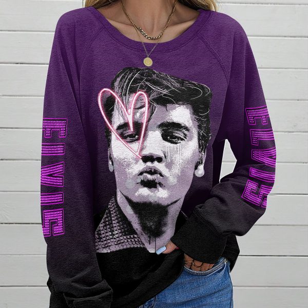 Elvis Presley Round Neck Raglan Sleeve Sweatshirt – VANDH 1584